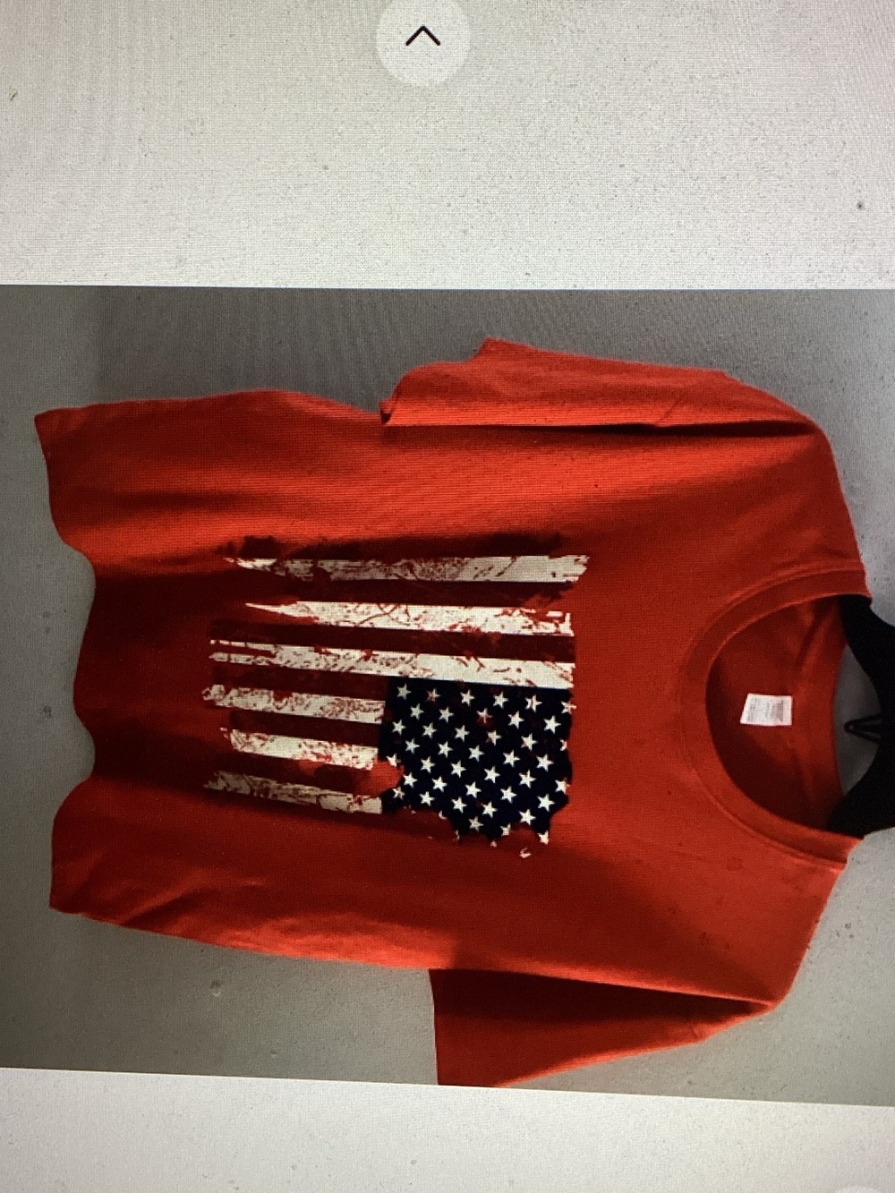 Men’s  Red Short-Sleeve Tee with  Flag Graphic…